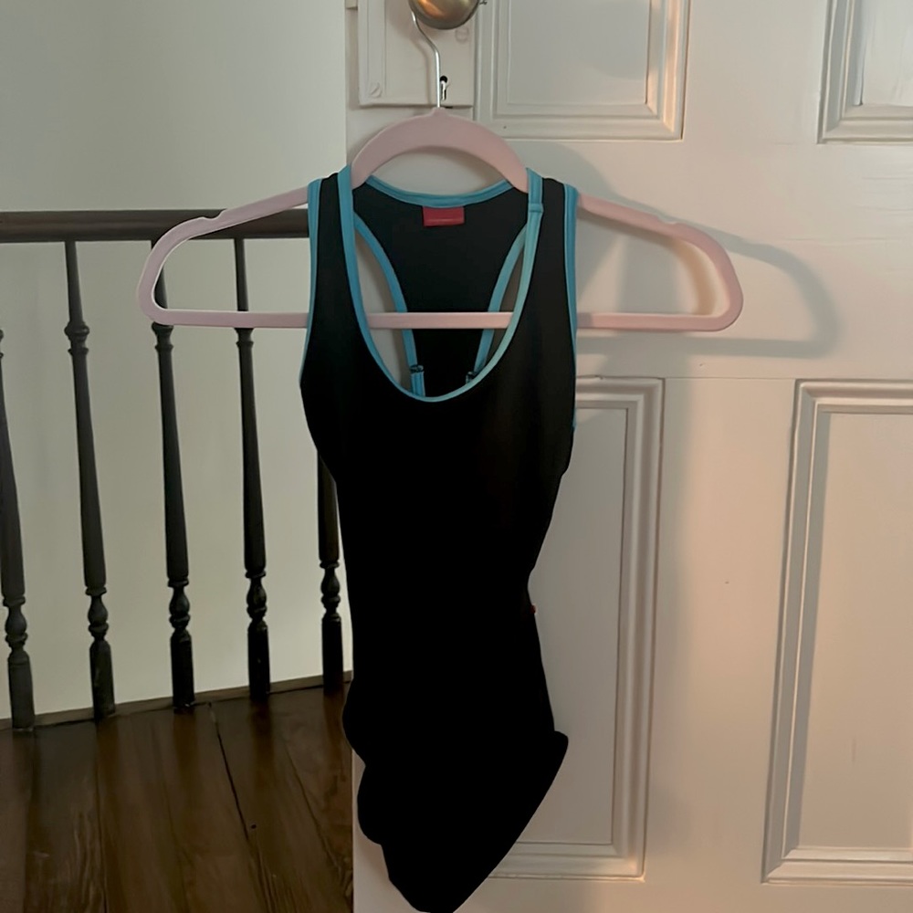 Yumiko Alex, black with turquoise trim, extra small